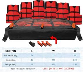 img 2 attached to 🧳 Okimyi Reusable Life Jacket Storage Bag - Ideal for T Top Boats, Hotels, Houses, Pools - Life Jackets Not Included