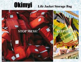 img 3 attached to 🧳 Okimyi Reusable Life Jacket Storage Bag - Ideal for T Top Boats, Hotels, Houses, Pools - Life Jackets Not Included