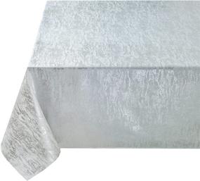 img 3 attached to 🍽️ Ivory Silver Rectangular Tablecloth by Benson Mills