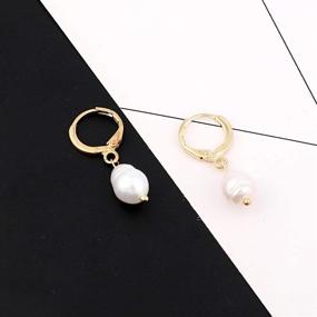 img 1 attached to 👂 Pack of 6 Gold Hoop Earrings Sets for Women and Girls with Sensitive Ears - Teen Star Earrings Set - Huggie Spike Hoop Earrings - Women's Dangle Charm Earrings