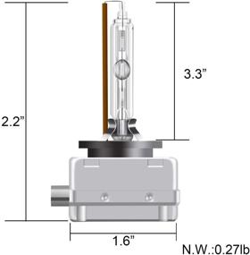 img 2 attached to 🔦 RCP D3S/D3R 35W 4300K Заменитель ксеноновой лампы - Фабричный белый теплый белый - Металлическая основа - 12V автомобильные фары - фары