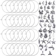 🍷 bronagrand 140pcs metal wine glass charm rings earring hoops & ocean fish sea charms pendants diy unique wine glass marker kit logo