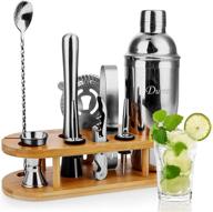 dürer bartender kit with bamboo stand - 11-piece cocktail set, stylish home bar tool set, professional martini bartender set - ideal drink mixing tools for perfect cocktails logo