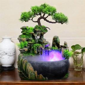img 1 attached to 🧘 Inspiring Tranquility: Indoor Relaxation Desktop Fountain Waterfall - Zen Meditation Indoor Waterfall Feature with Automatic Pump & Illumination - Perfect Décor for Home, Office, Bedroom Desk (Style 1)