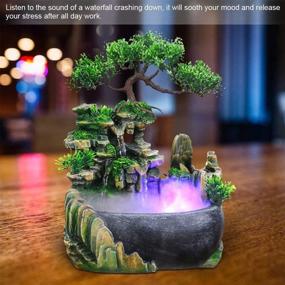 img 3 attached to 🧘 Inspiring Tranquility: Indoor Relaxation Desktop Fountain Waterfall - Zen Meditation Indoor Waterfall Feature with Automatic Pump & Illumination - Perfect Décor for Home, Office, Bedroom Desk (Style 1)