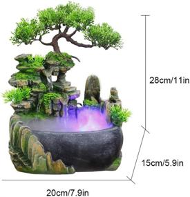 img 2 attached to 🧘 Inspiring Tranquility: Indoor Relaxation Desktop Fountain Waterfall - Zen Meditation Indoor Waterfall Feature with Automatic Pump & Illumination - Perfect Décor for Home, Office, Bedroom Desk (Style 1)