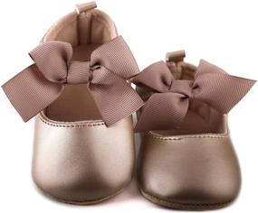 img 2 attached to 🎀 Adorable Anrenity Mary Jane Ballet Flats for Baby Girls - Perfect for Princess Dresses and Crib