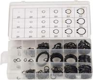 🦅 eagles 300-piece internal snap ring assortment with black washer hardware - circlip retaining ring set for fasteners in industrial applications - includes 18 sizes logo