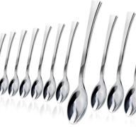 🥄 100-pack exquisite silver mini plastic tasting spoons - disposable, ideal for appetizers, fruits, cakes, and more! logo