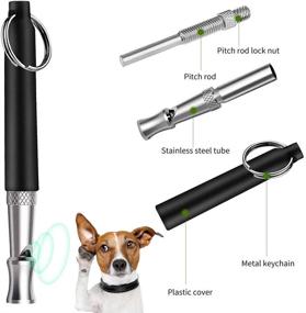 img 1 attached to 🐶 Dog Whistle Clicker Set with 2 Whistles, 2 Lanyards, and 1 Clicker - Stop Barking, Mute Training Tool for Dogs - Adjustable Ultrasound Dog Training Kit