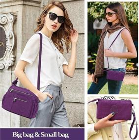 img 3 attached to 👜 Scioltoo Satchel Shoulder Bag - Small Tablet Bag for Women & Men, Sturdy Outdoor Messenger Sling Purse