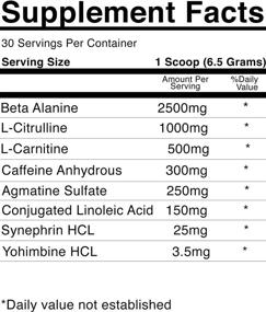 img 3 attached to 💪 Flexx Pre Shred Arctic Ice Berry: Powerful Pre-Workout Powder for Lean Physique, Energy, Fat Burning, Focus and Pumps - 30 Servings