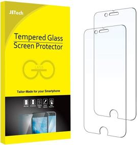 img 4 attached to 💥 2-Pack JETech Tempered Glass Screen Protector for iPhone 7/8 (4.7-Inch)