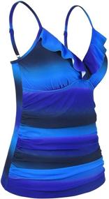 img 3 attached to Hilor Tankini Swimsuits Shirred Swimwear Women's Clothing in Swimsuits & Cover Ups