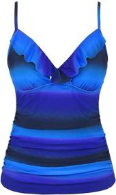 img 4 attached to Hilor Tankini Swimsuits Shirred Swimwear Women's Clothing in Swimsuits & Cover Ups