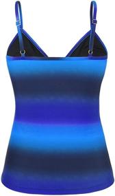 img 2 attached to Hilor Tankini Swimsuits Shirred Swimwear Women's Clothing in Swimsuits & Cover Ups