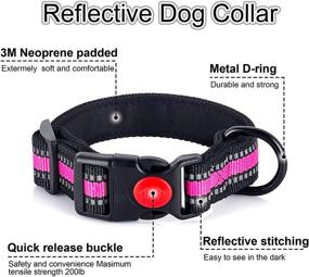 img 3 attached to 🐶 Reflective Dog Collar with Safety Locking Buckle - Tekkery - Breathable & Adjustable Nylon Pet Collars for Small, Medium, and Large Pets