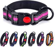 🐶 reflective dog collar with safety locking buckle - tekkery - breathable & adjustable nylon pet collars for small, medium, and large pets logo