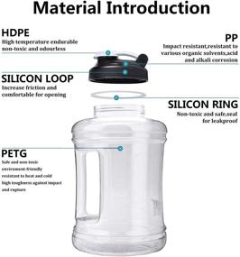 img 2 attached to 🏞️ Convenient Handle 2.5L Large Sports Water Bottle - BPA Free Plastic - Wide Mouth - Reusable Gym Water Jug - Ideal for Hiking, Fitness, and Outdoor Sports