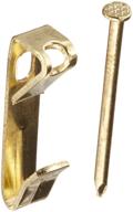 premium brass picture hangers - ook 50453, art hooks, reusable for frames, 30lb capacity (6 set) logo