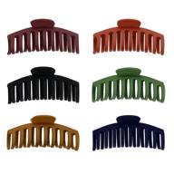 sweilise big matte hair claw clips 4.3 inch: strong hold for thick hair, 90's fashion hair styling accessories for women and girls (6 colors available) logo