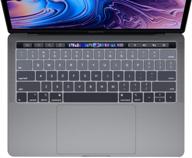 🖥️ ultra thin grey gradient keyboard cover for macbook pro with touch bar 13-inch 15-inch (model a2159, a1989, a1990, a1706, a1707) (2019 2018 2017 2016) (ombre grey) - proelife keyboard protector skin logo