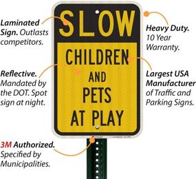 img 3 attached to Enhanced Safety with Slow Children SmartSign Intensity Reflective