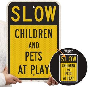 img 4 attached to Enhanced Safety with Slow Children SmartSign Intensity Reflective