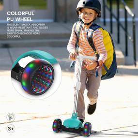 img 3 attached to 🛴 ASITON Children's Scooter: 3-Wheel Kick Scooter for 3-6 Year Olds, Boys and Girls, with Light Up Wheels - Learn to Steer