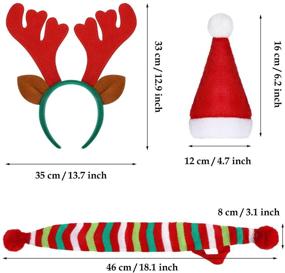 img 3 attached to Рождественская диадема с оленями WILLBOND