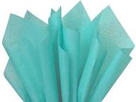 vibrant caribbean aqua blue tissue paper - xl sheets (48) - 20x30 inch size logo