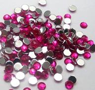 1440pcs 3mm fuchsia flat back rhinestones - round brilliant 14 cut - 10ss size logo