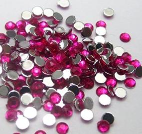 img 4 attached to 1440pcs 3mm Fuchsia Flat Back Rhinestones - Round Brilliant 14 Cut - 10ss Size