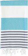🛁 loomango aqua-navy blue turkish towels - premium 100% cotton, ultra soft logo