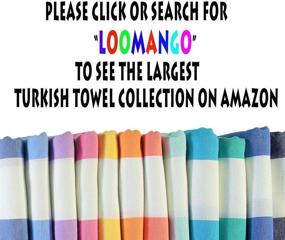 img 1 attached to 🛁 LOOMANGO Aqua-Navy Blue Turkish Towels - Premium 100% Cotton, Ultra Soft
