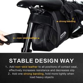 img 3 attached to 🚲 Rhinowalk Bike Saddle Bag: Waterproof Bicycle Storage Bag for Mountain and Road Cycling – Choose from 1.5L, 5L, 10L, or 13L Options