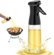 🍶 200ml glass olive oil sprayer for cooking - refillable food grade dispenser bottle spray mister - ideal for kitchen, air fryer, salads, baking, grilling, frying - vinegar spritzer included logo