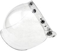 wancar retro motorcycle bubble visor wind shield lens universal for 🏍️ standard 3-snap open face helmets - clear, a stylish and protective addition! logo