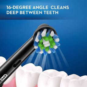 img 1 attached to 🪥 3-Pack of Oral-B CrossAction Electric Toothbrush Replacement Brush Heads - Black