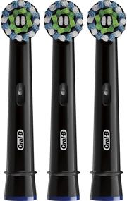 img 3 attached to 🪥 3-Pack of Oral-B CrossAction Electric Toothbrush Replacement Brush Heads - Black