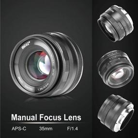 img 2 attached to 📸 Meike MK-35mm F1.4 Large Aperture Wide Angle Lens - Manual Focus Lens Compatible with Fuji X Mount Mirrorless Cameras: X-T3, X-T30, X-Pro2, X-E3, X-T1, X-T2, X-T10, X-T20, X-100F, X-T100, X-E1, X30, X-A1, X-S10, X-T4, and More