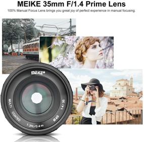 img 3 attached to 📸 Meike MK-35mm F1.4 Large Aperture Wide Angle Lens - Manual Focus Lens Compatible with Fuji X Mount Mirrorless Cameras: X-T3, X-T30, X-Pro2, X-E3, X-T1, X-T2, X-T10, X-T20, X-100F, X-T100, X-E1, X30, X-A1, X-S10, X-T4, and More