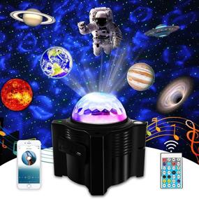 img 4 attached to 🌌 12 in 1 Galaxy Projector with Bluetooth Music Speaker, Timer & Ocean Wave Night Light - Star Projector Rechargeable Skylight Planetarium for Bedroom - Perfect Birthday Xmas Gifts for Kids Adults