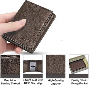 img 1 attached to 💳 Genuine Slimfold Rolfs Trifold Wallet: Optimal Blocking Technology for enhanced security