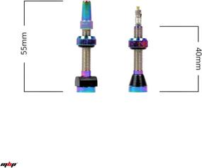 img 2 attached to 🚲 Alloy Tubeless 40mm Bicycle Presta Valve Stems for MBP with 2 Types of Grommets included, compatible with a wide range of Rims.