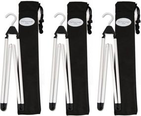 img 4 attached to 🧳 Boottique Travel Hanger: Foldable, Collapsible, Portable Clothes Hanger in Matte Silver & Black - Perfect for Cars and Trips