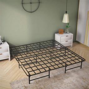 img 2 attached to 🛏️ Foldable Metal Platform Bed Frame – Full Size, Sturdy Mattress Foundation, No Box Spring Needed