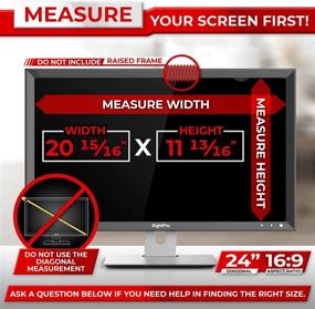 img 3 attached to 🖥️ SightPro 24" Widescreen Monitor Privacy Screen Filter - Ultimate Privacy and Anti-Glare Protector