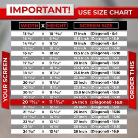 img 2 attached to 🖥️ SightPro 24" Widescreen Monitor Privacy Screen Filter - Ultimate Privacy and Anti-Glare Protector