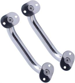 img 2 attached to 🚤 BAYSUN 2 Pcs Boat Handrail: Polished Stainless Grab Handle with Heavy Duty Marine Rail – Round Tube Design (9")